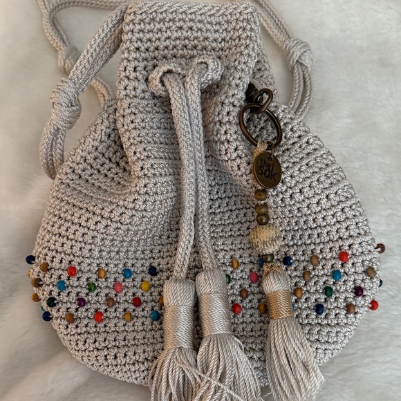 The Sak Sayulita Cream Crochet Crossbody Bag with Multicolor Beading - Picture 13 of 13